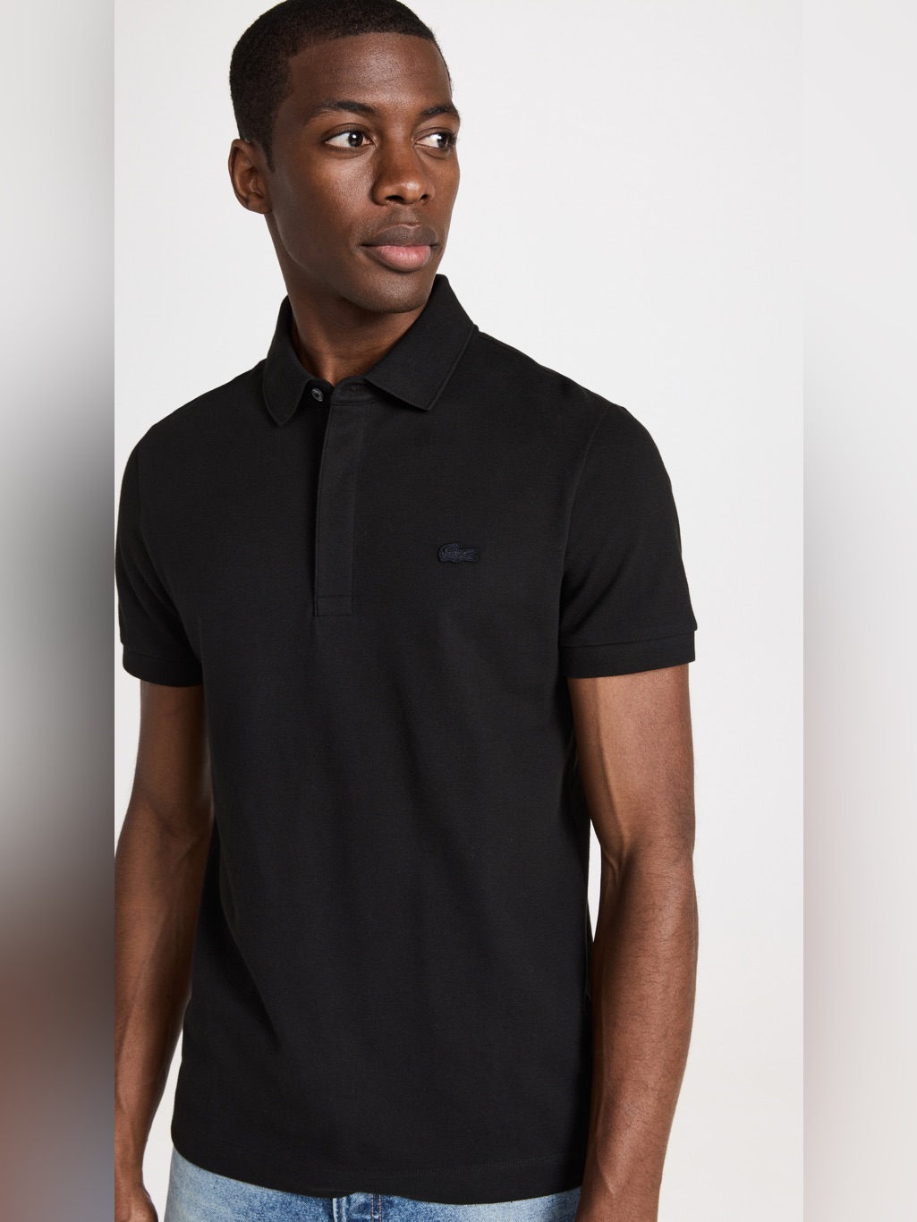 Lacoste Classic Polo Shirt Black Short Sleeve Men's Sz M